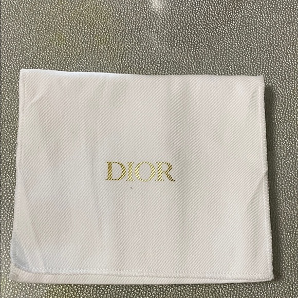 Dior White Cloth with Gold Logo - Picture 1 of 3